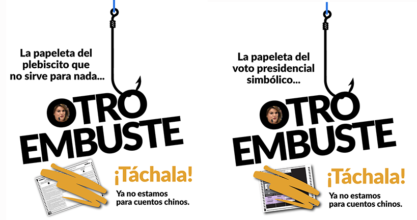 ¡A tachar las papeletas de voto simbólico!